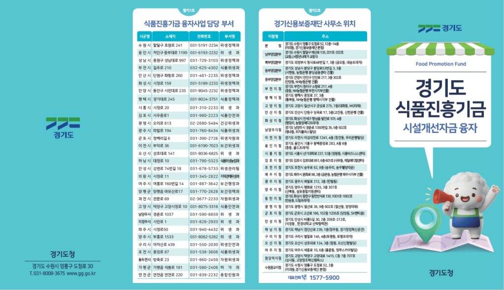 식품위생업소 융자사업에 활용되는 식품진흥기금 안내